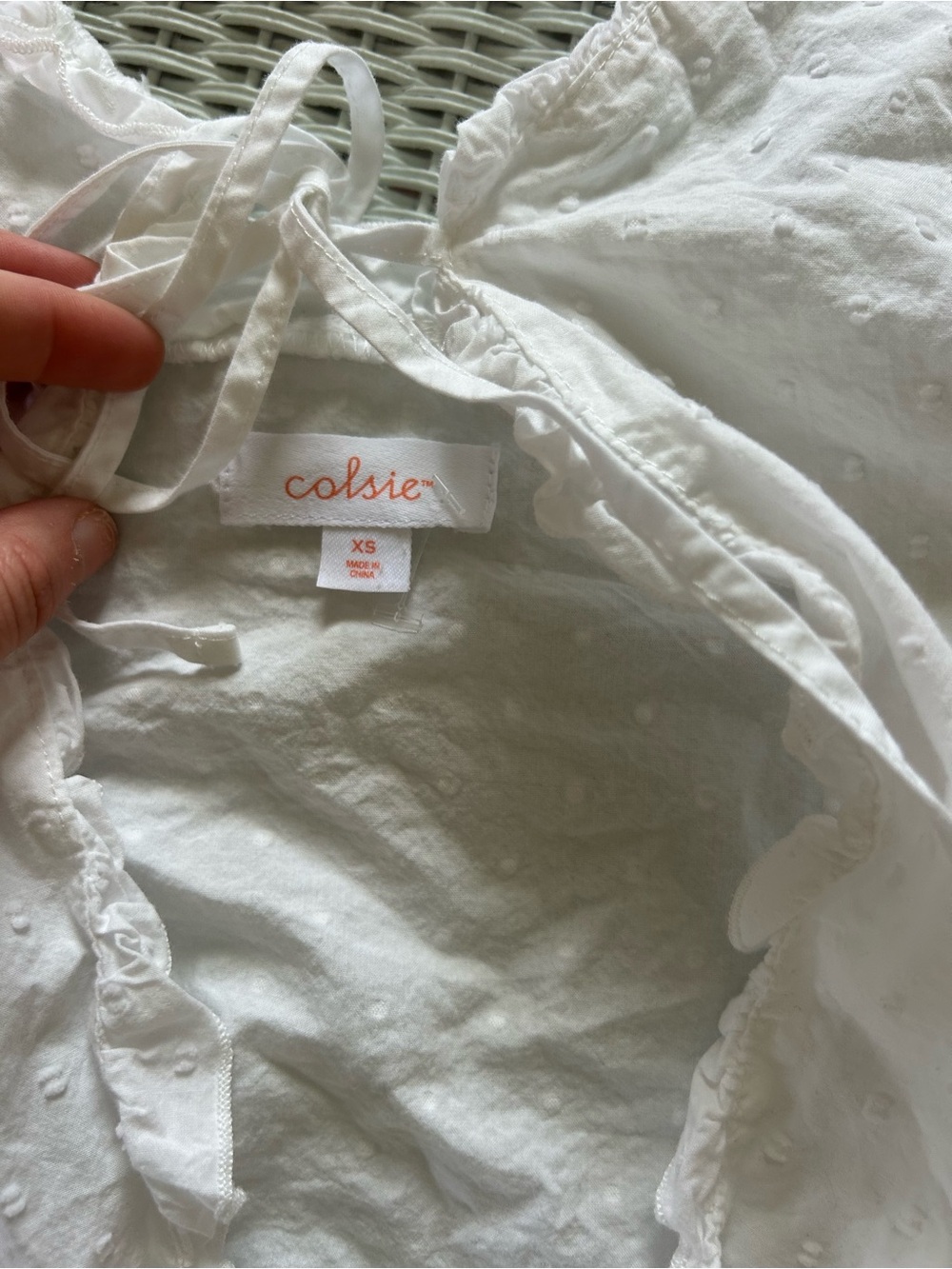 Colsie White Eyelet Ruffled Cami & Short Set - Picture 2 of 4